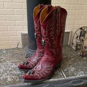 Old Gringo Red Leather Hitchcock Boots Size 9